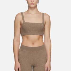 New FRAME Cashmere Cropped Tank Beige Spelt Top Size XSmall Retail $230